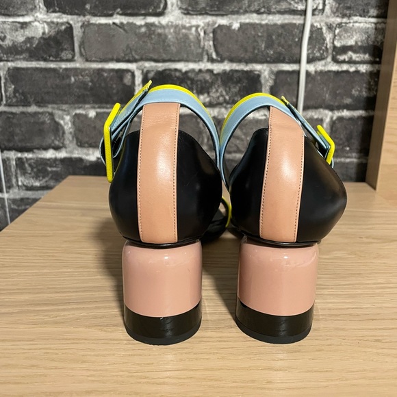 Pierre Hardy Memphis Leather Colorblock Sandals - Picture 7 of 10
